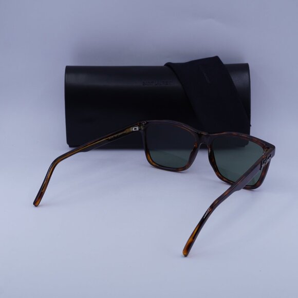 Saint Laurent SL318 003 Rectangle Sunglasses - Havana/Green - Picture 9 of 10